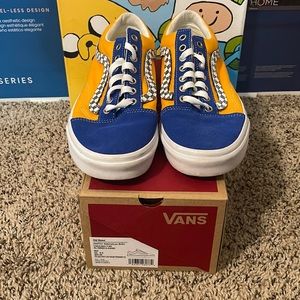 Men’s Orange and Blue (Dragon Ball Z Goku Patterned) Vans